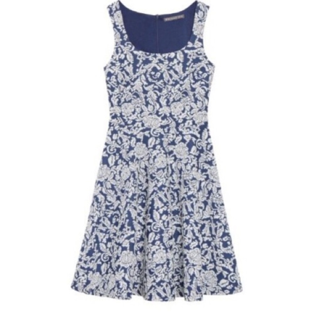 Brand New! Navy Floral Knit Short Dress